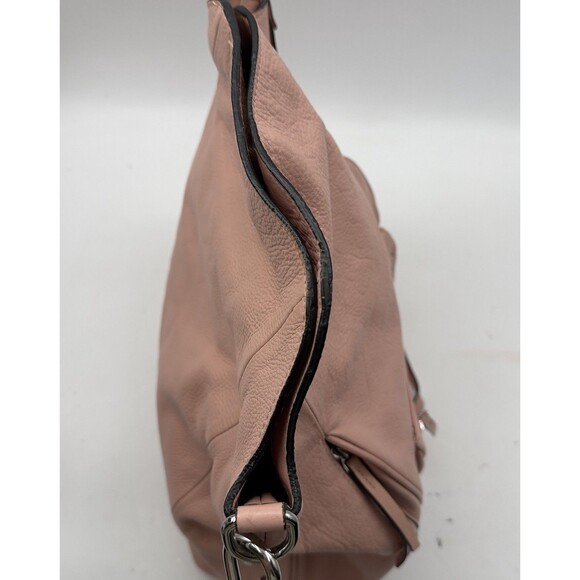 Zara Woman Salmon Leather Slouchy Boho Tote Bag - Picture 6 of 13